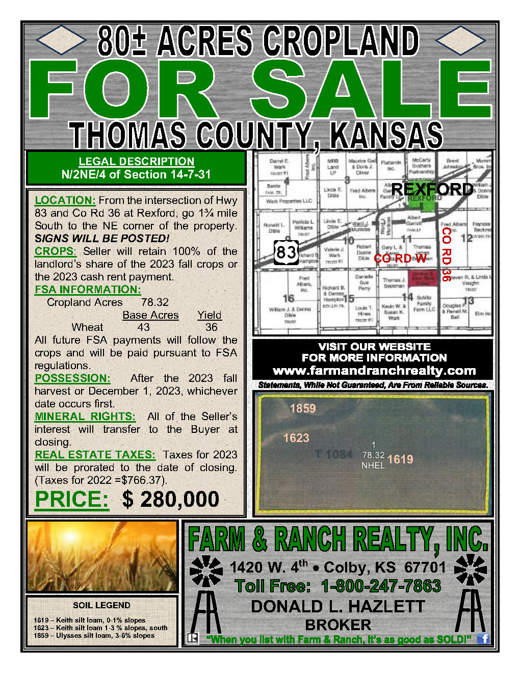 80± ACRES CROPLAND